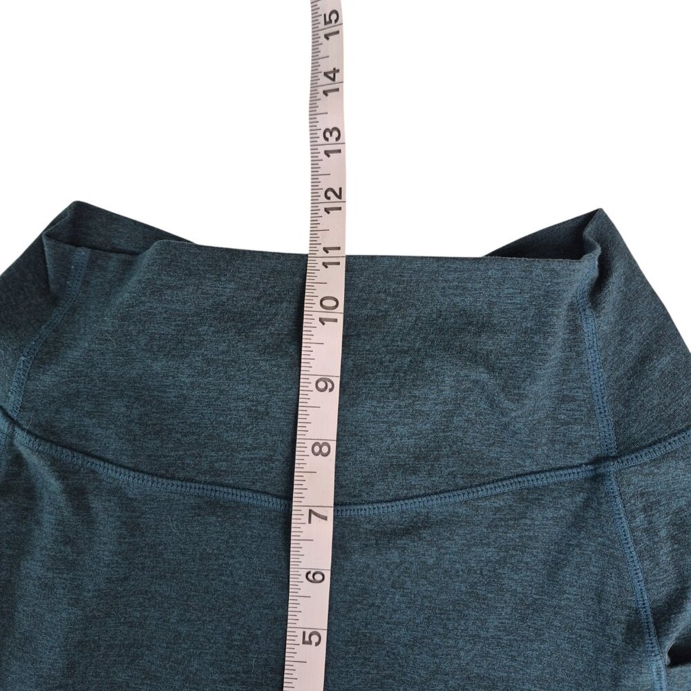 Stori Leggings Size 6 Teal Heather Soft Double Brush Heavy Weight Pockets Tights - Picture 7 of 8